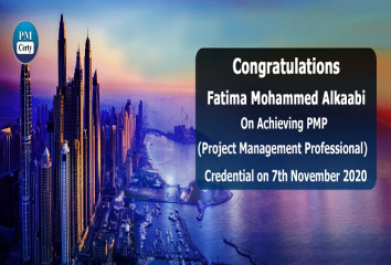 Congratulations Fatima on Achieving PMP..!